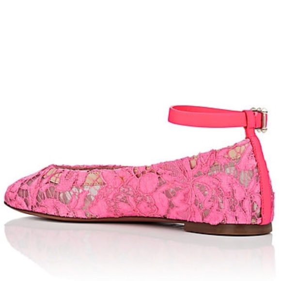 Valentino Garavani Lace Ankle Strap Flats - Picture 5 of 9